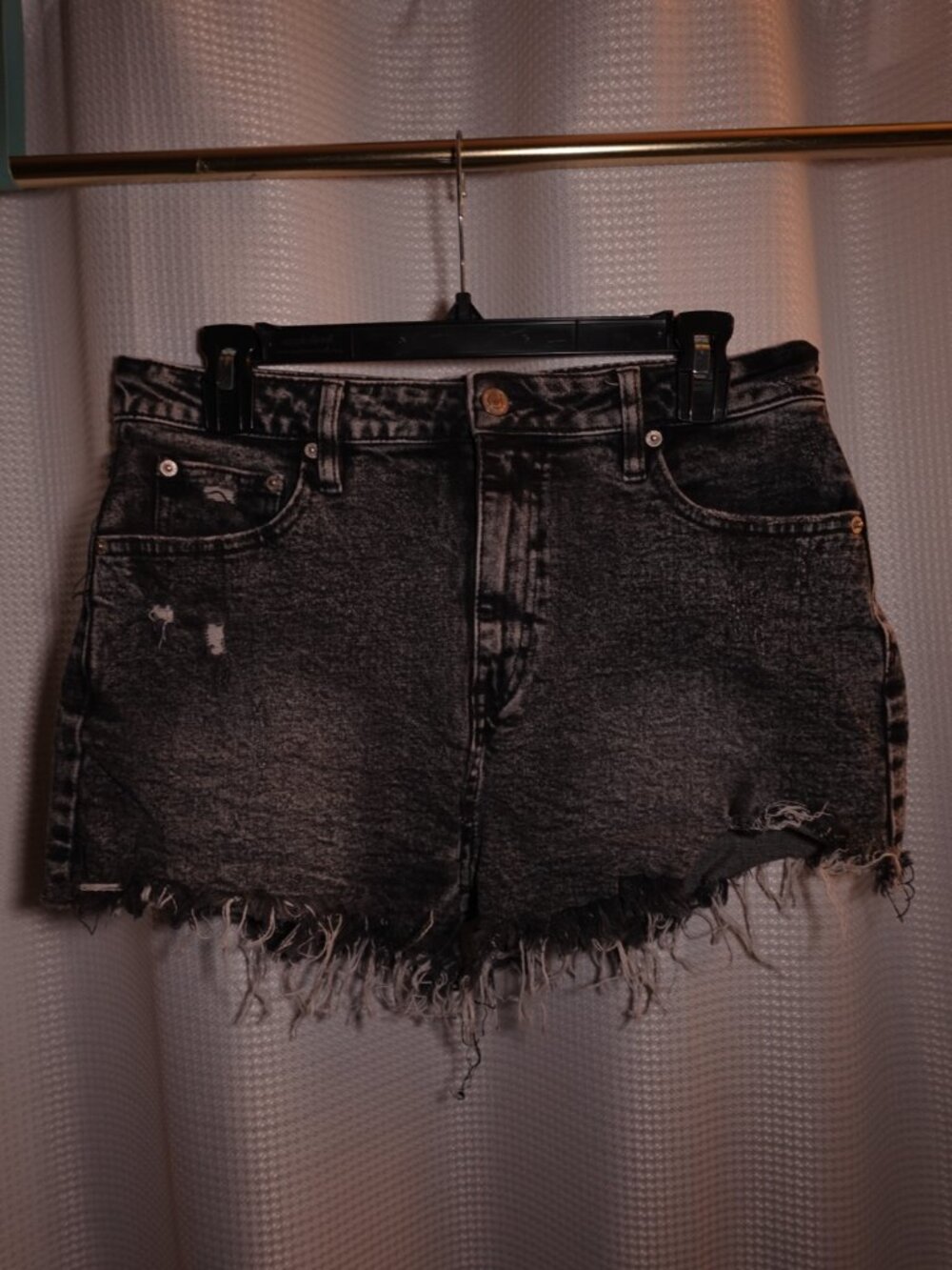 Black Jean Shorts